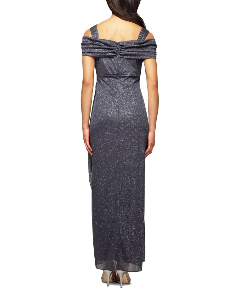 Cold Shoulder Glitter Mesh Dress  image number 3
