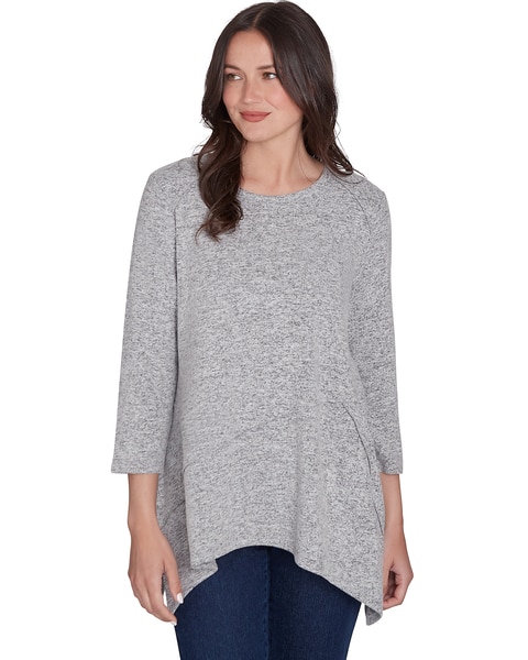 Ruby Rd® Cozy Season Knit Sharkbite Top