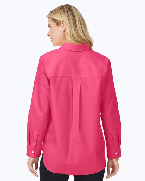 Boyfriend Long Sleeve Pinpoint Shirt