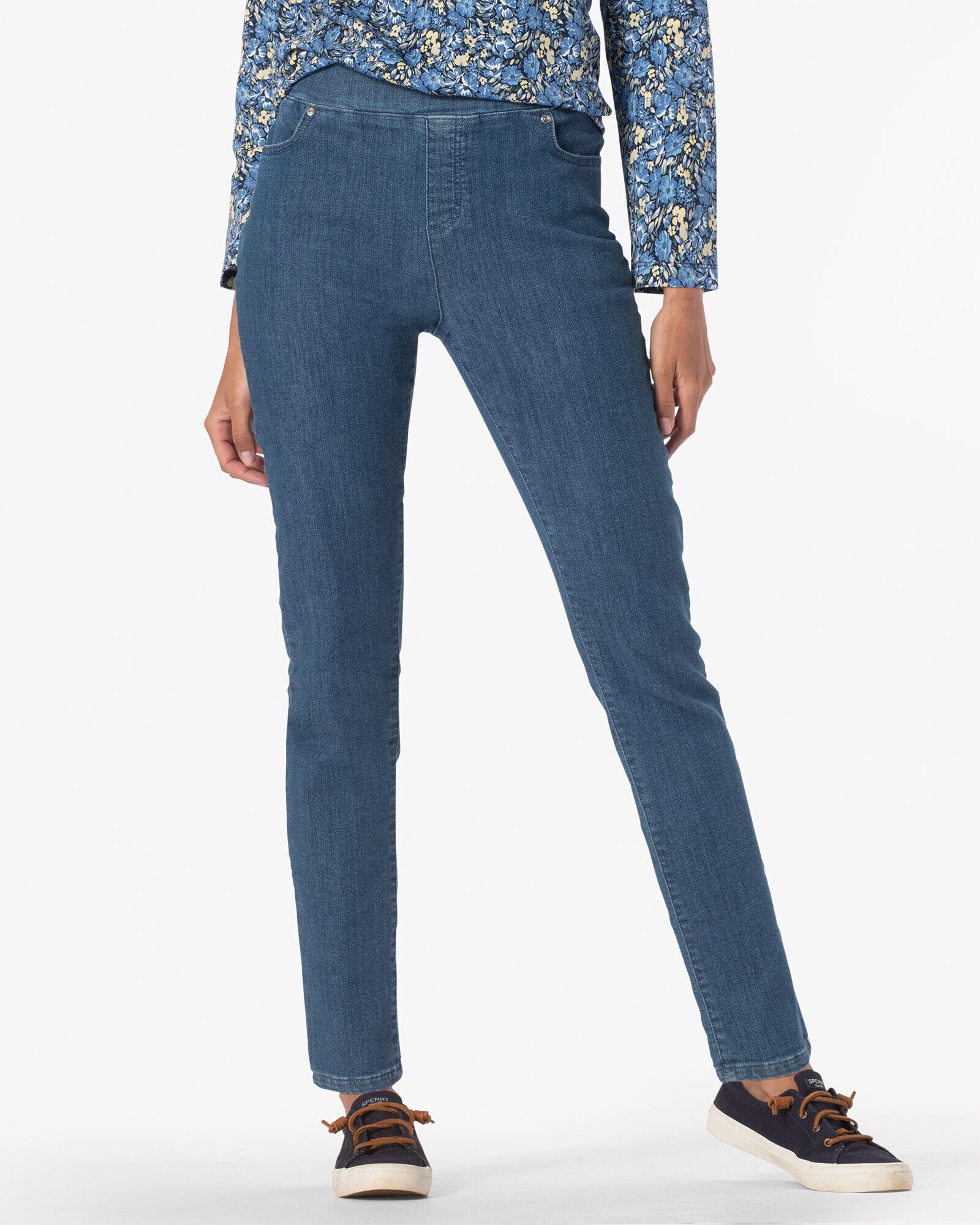 Knit denim pull on jeans 2025