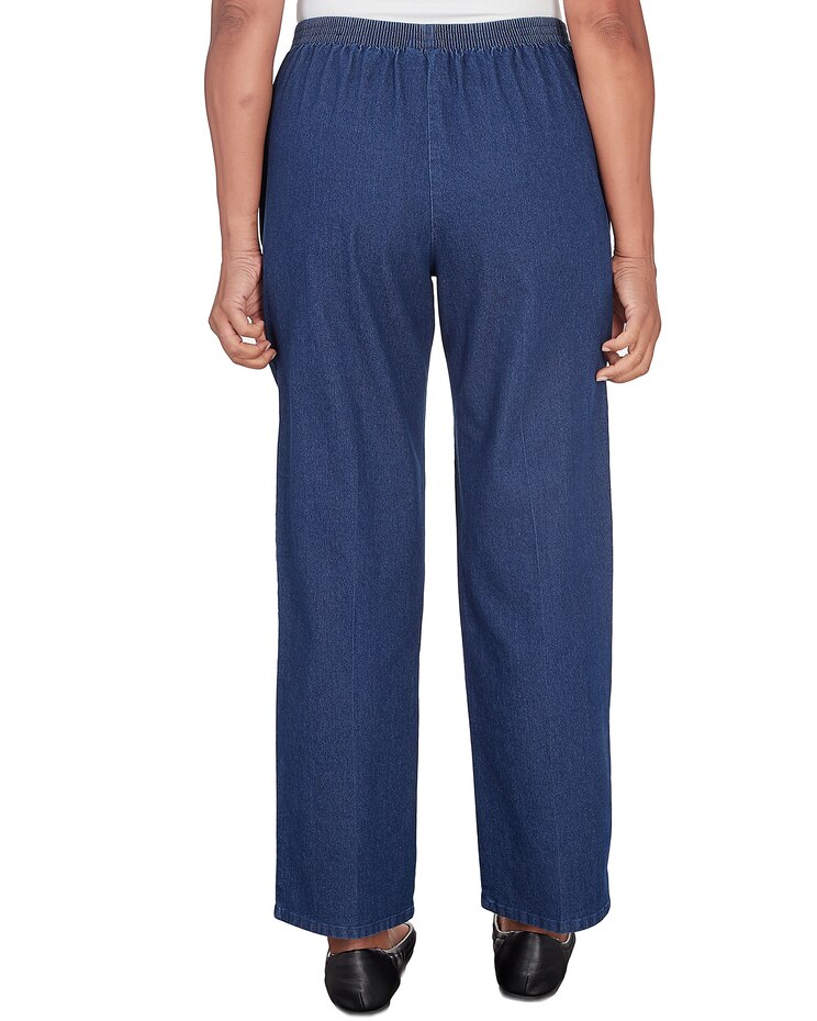 Alfred Dunner® Lavender Fields Denim Pull On Average Length Pant image number 5