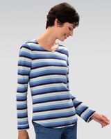 Coastal Cotton Striped Long-Sleeve Scoopneck Tee thumbnail number 1