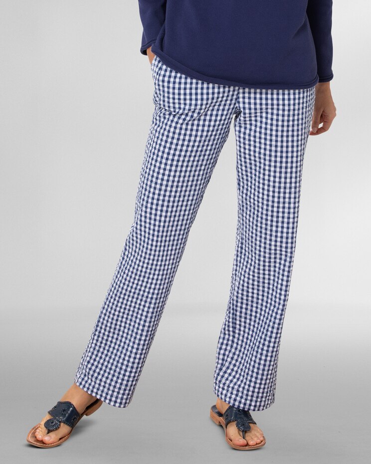 Gingham Seersucker Pants image number 1
