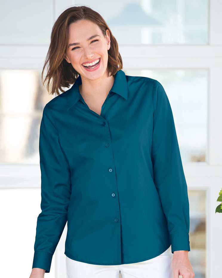 Foxcroft For Appleseeds Perfect-Fit Long-Sleeve Shirt image number 1