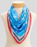 Shore Lines Border-Print Scarf thumbnail number 1