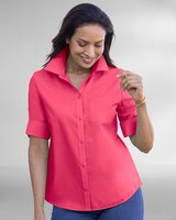 Foxcroft® Elbow-Sleeve Camp Shirt thumbnail number 1
