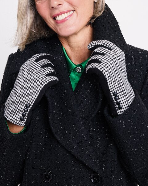 Anne Klein® Sparkle Wool Coat