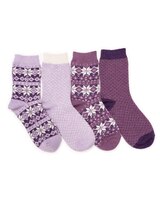 MUK LUKS® Womens Holiday Boot Socks 4Pr Pack thumbnail number 1