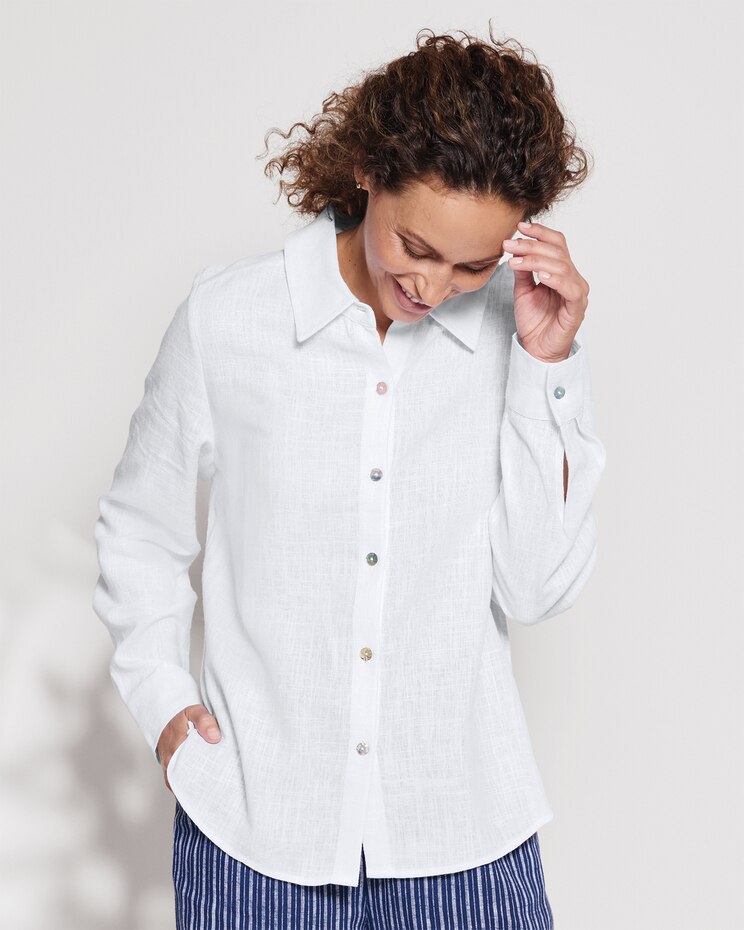 Linen-Blend Shirt image number 1