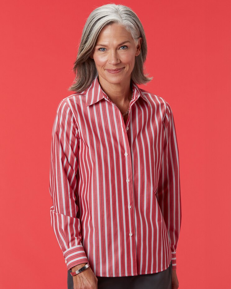 Foxcroft Non-Iron Classic Stripe Shirt image number 1