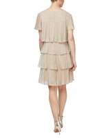 S.L. Fashions Shimmer Bodre Tiered Cocktail Dress thumbnail number 2