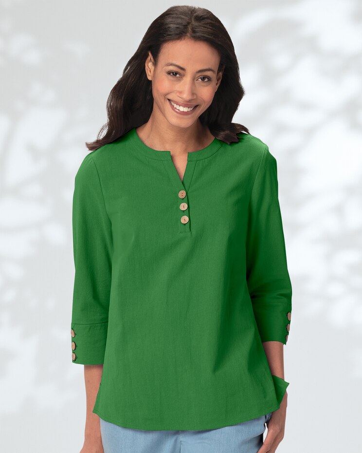 Solid Captiva Y-Neck Popover image number 1