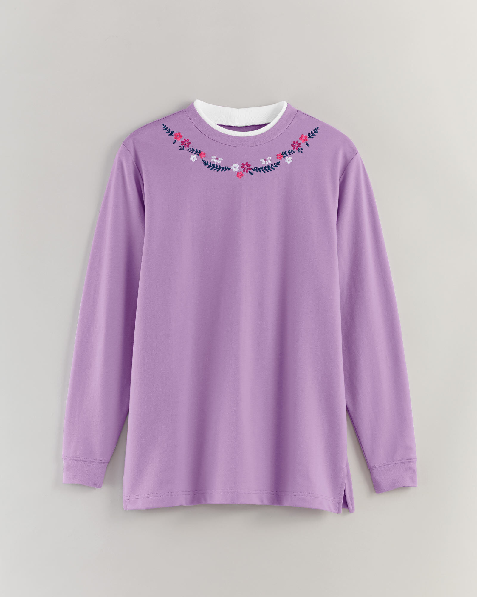 Better-Than-Basic Embroidered Tunic Sweatshirt