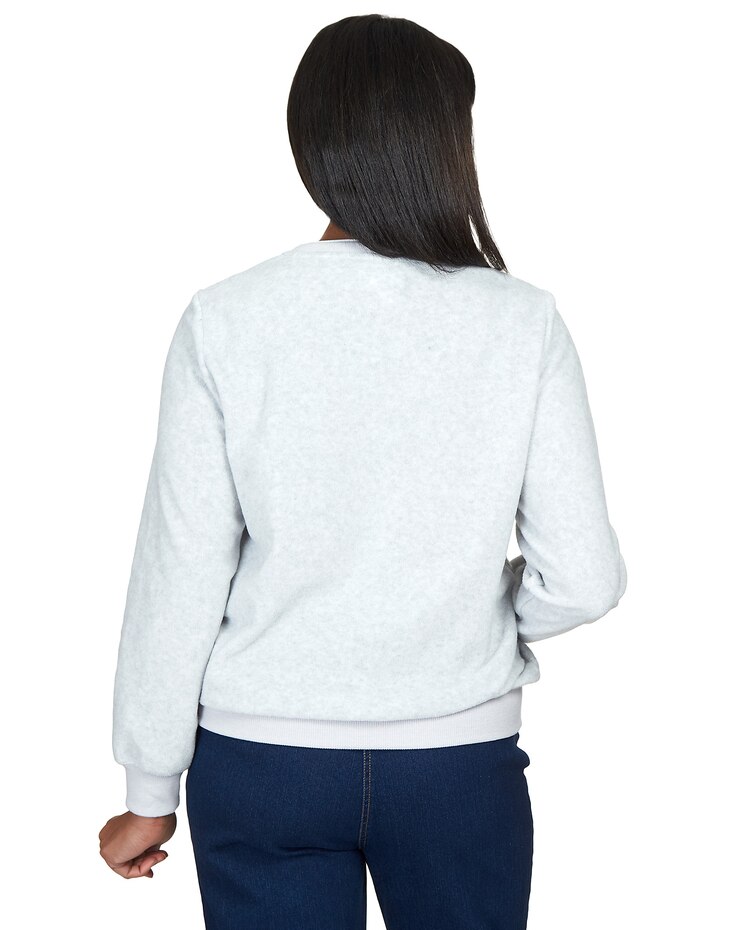 Alfred Dunner® Spliced Quilted Pull On Crew Neck image number 7