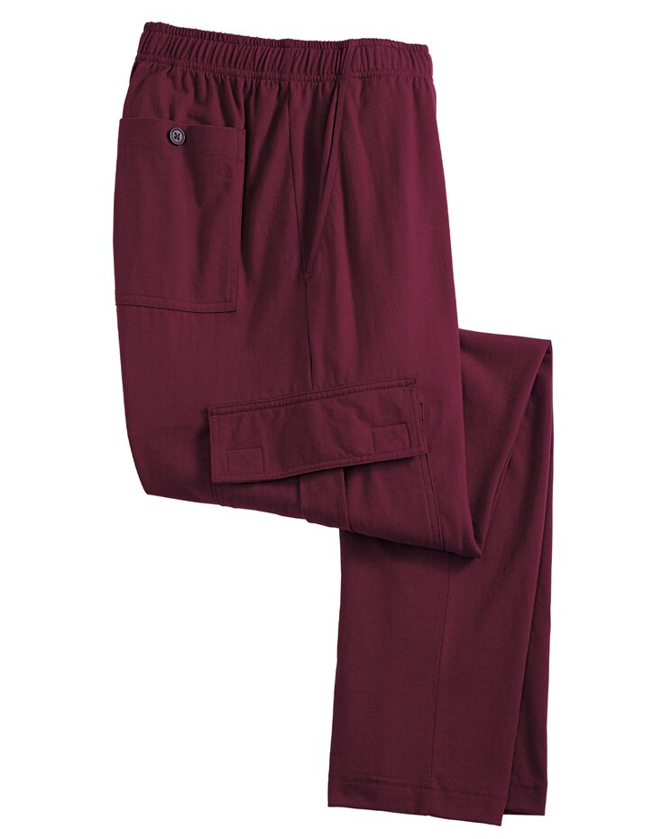 Haband Men’s Comfort Knit Cargo Pants image number 3