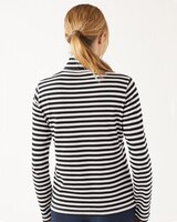 Essential Cotton Long-Sleeve Striped Turtleneck thumbnail number 2