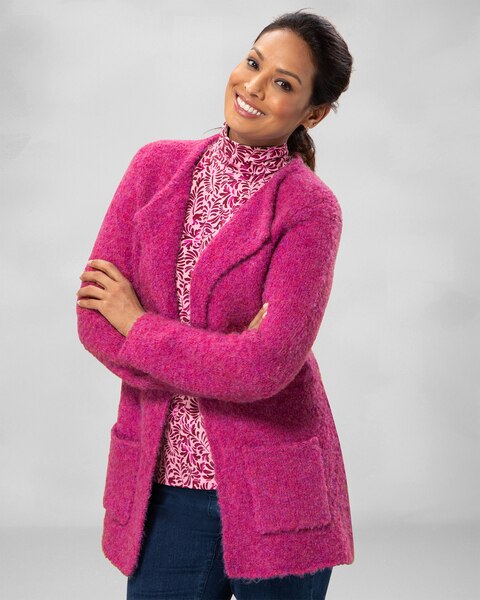 Luxe Bouclé Open Cardigan