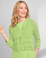 Mixed-Stitch Cardigan Shrug  thumbnail number 1