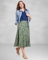 Everyday Knit Floral Skirt thumbnail number 3