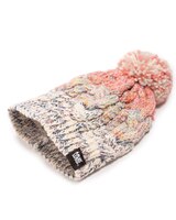 MUK LUKS® Womens Colorblock Stripe Cable Beanie thumbnail number 2
