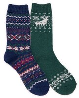 MUK LUKS® Womens Wool Socks 2Pr Pack thumbnail number 1