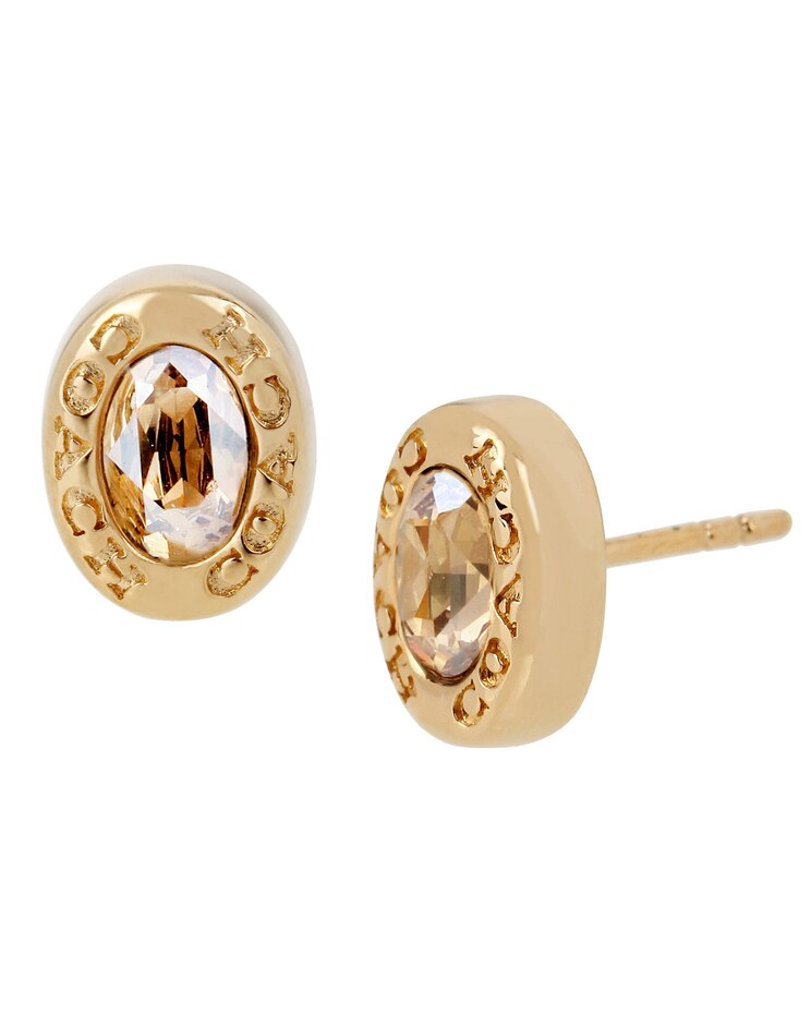 Coach Signature Logo Stud Earrings image number 1