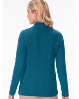 Iconic Cable Zip Cardigan Sweater thumbnail number 2