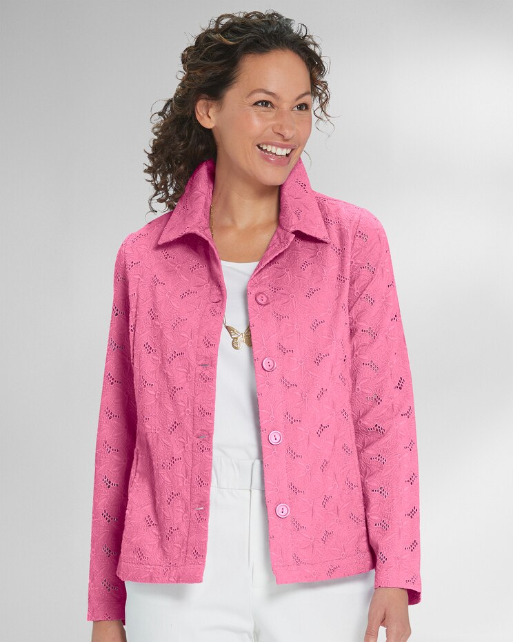 Floral Eyelet Jacket image number 1