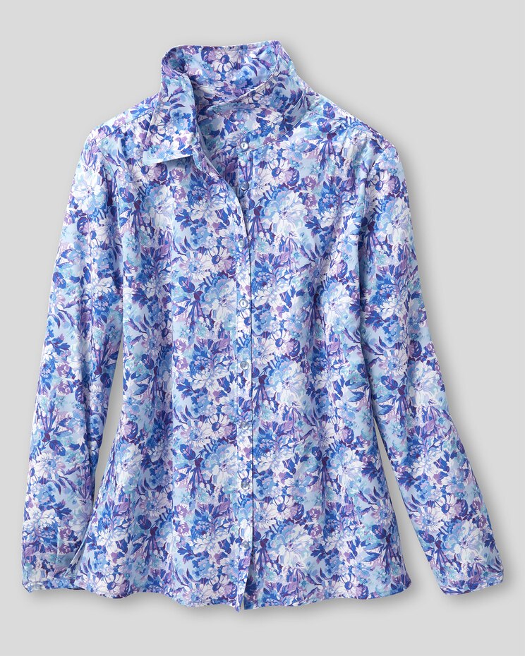 Cabbage Rose Button-Front Blouse image number 1