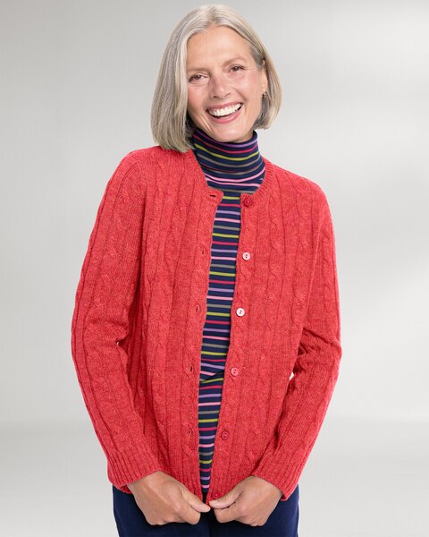 Classic Cabled Wool Cardigan