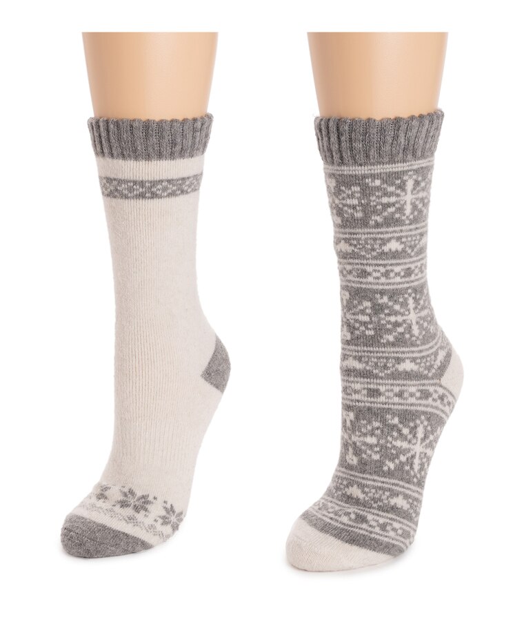 MUK LUKS® Womens Wool Socks 2Pr Pack image number 4