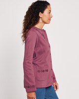 Embroidered Fleece Cardigan thumbnail number 3
