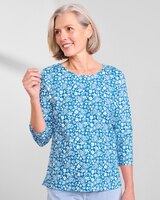 Prima™ Cotton Stenciled Floral Tee  thumbnail number 1