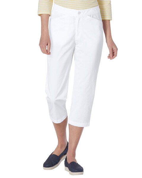Harbor Twill Comfort-Waist Capris