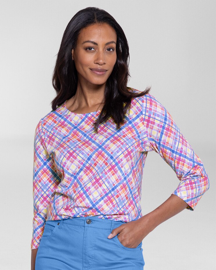 Prima™ Cotton Picnic Plaid Tee image number 1
