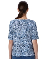 Batik Paisley Roll-Sleeve Tee thumbnail number 2