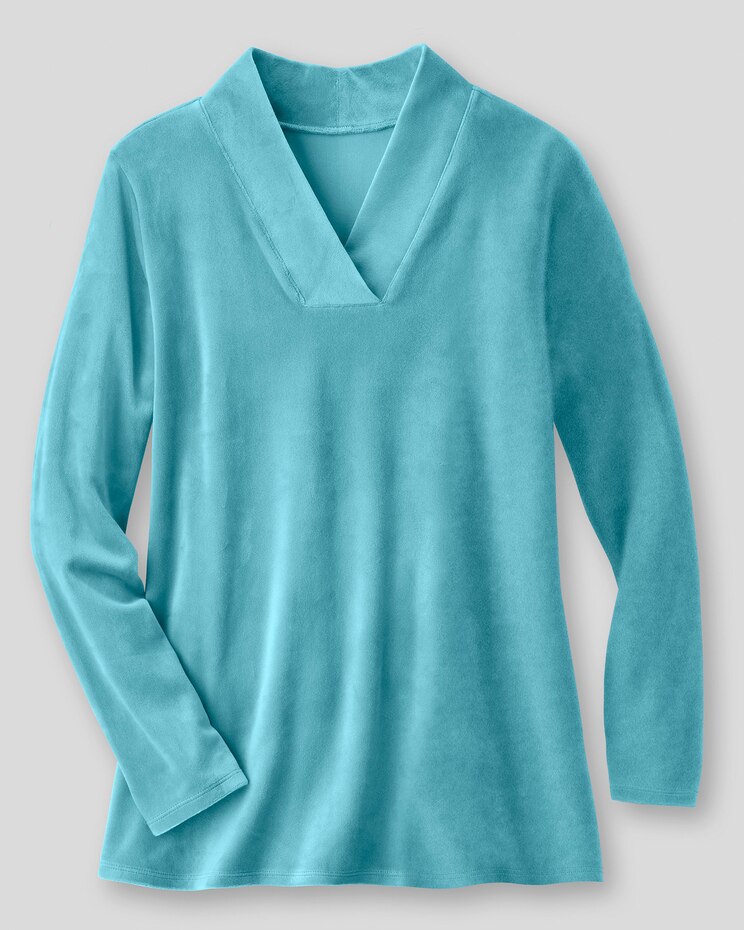 Cloud Velour V-Neck Lounge Tunic image number 2