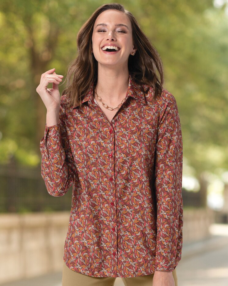 Pretty Petals Silky Blouse image number 1