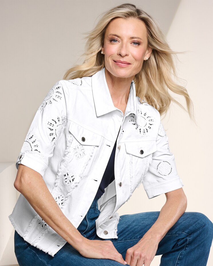 Sorrento Lace Short-Sleeve Jacket image number 1