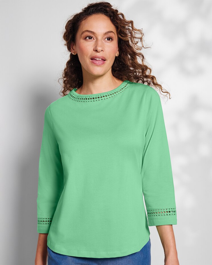 Prima™ Cotton Hemstitch Tee image number 1