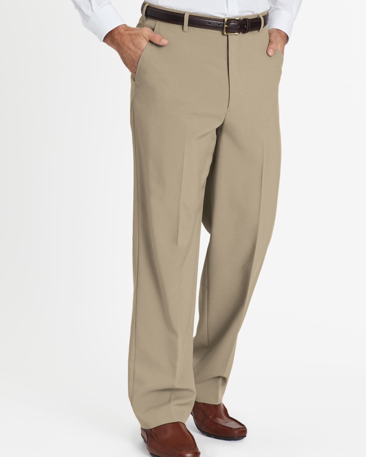 John Blair Signature Relaxed-Fit Plain-Front Dress Pants image number 1