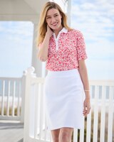 Essential Cotton Shell-Print Elbow-Sleeve Polo thumbnail number 3