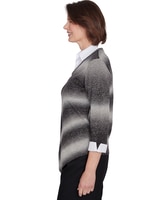 Alfred Dunner® Classics Chevron Ombre Woven Sweater thumbnail number 7