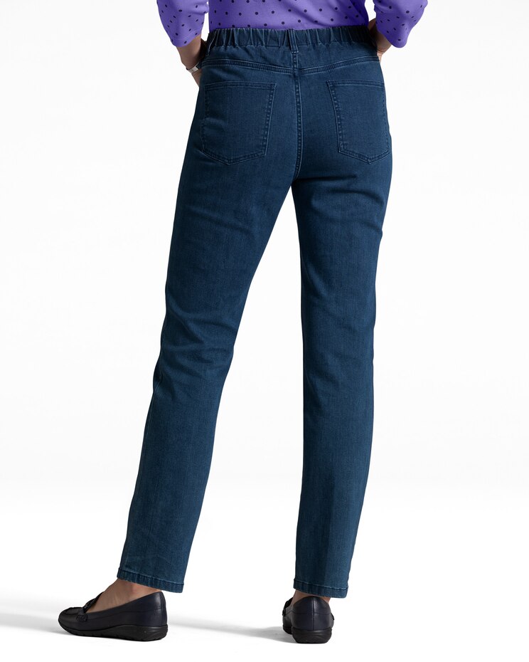 DreamFlex Comfort-Waist Classic Straight Jeans image number 2