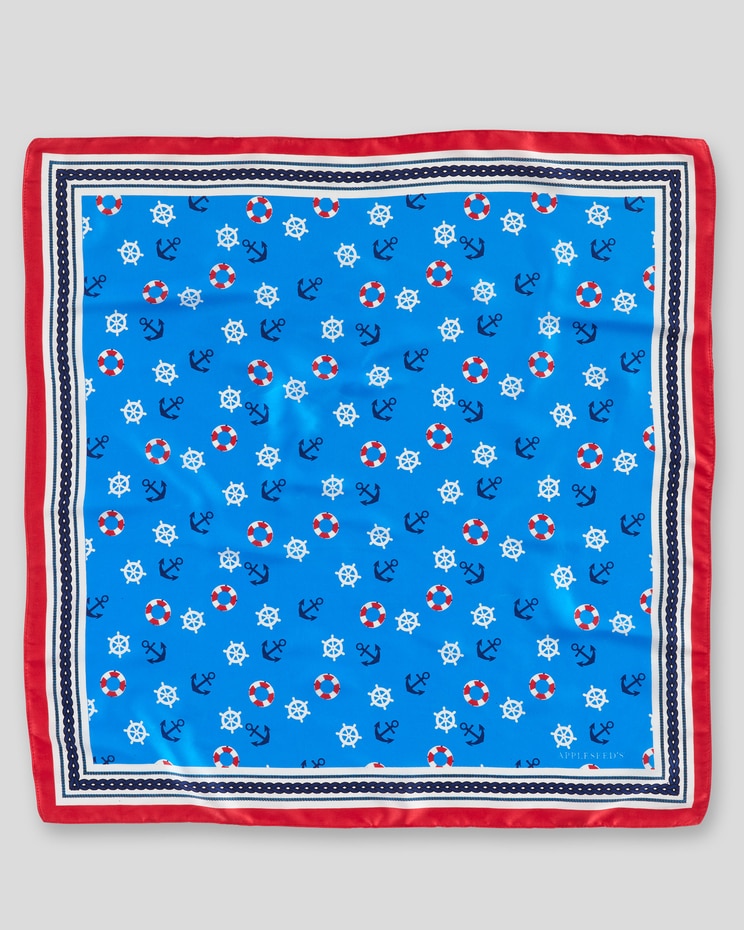 Shore Lines Border-Print Scarf image number 3