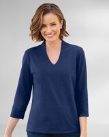Prima™ Cotton Narrow V-Neck Tee thumbnail number 1