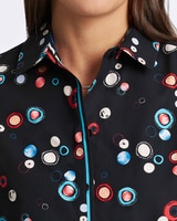 Foxcroft Charlie Multicolor Dot With Border Shirt thumbnail number 3