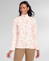 Prima™ Cotton Snowflake Print Turtleneck thumbnail number 1