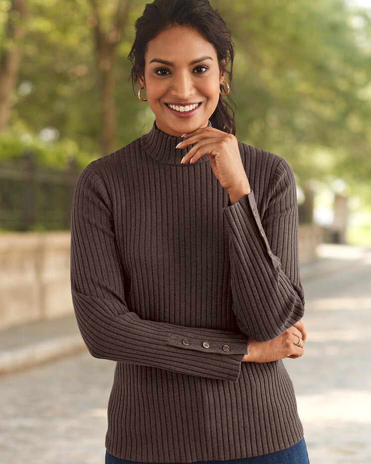 Madison Ribbed Mockneck Sweater image number 1