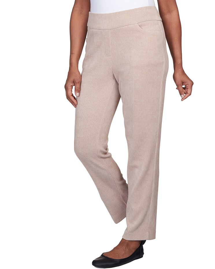 Alfred Dunner® St.Moritz Knit Corduroy Pull On Short Length Pant image number 3